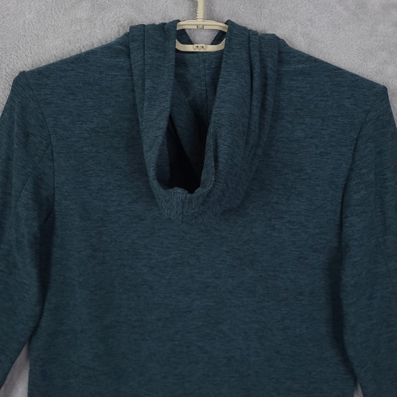 Outdoor Voices Hoodie S Soft Cloud Knit Blue Thumb Holes Kangaroo Pocket Popover - Picture 5 of 12